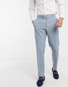 Голубые узкие брюки ASOS DESIGN wedding-Синий