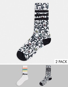Черно-белые носки adidas Originals x Fiorucci-Белый