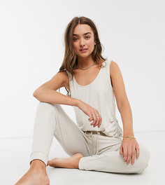 Очень мягкие джоггеры для дома от комплекта ASOS DESIGN Petite-Бежевый