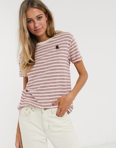 Полосатая футболка в стиле ретро Maison Scotch-Розовый