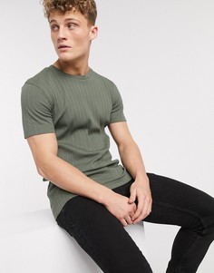 Футболка в рубчик Brave Soul-Зеленый