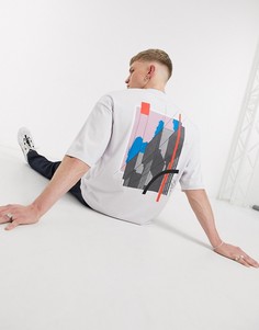 Лавандовая oversized-футболка из плотного трикотажа с принтом на спине ASOS DESIGN-Фиолетовый