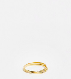 Серебряное кольцо с позолотой ASOS DESIGN