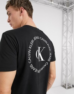 Черная футболка с логотипом на спине Calvin Klein Jeans-Черный