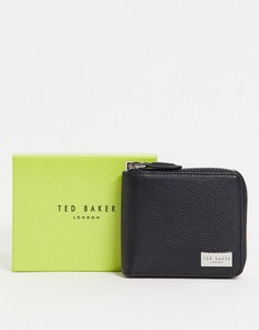 Черный кожаный кошелек на молнии Ted Baker