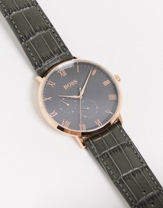 Часы с золотистой отделкой Hugo Boss william-Черный