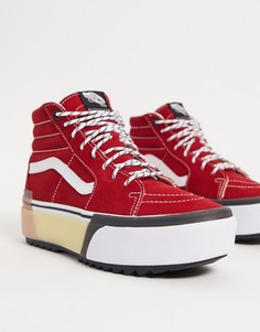 Кроссовки цвета перца чили/белого цвета Vans UA SK8-Hi-Красный