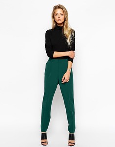 Прямые брюки с завышенной талией ASOS-Фиолетовый