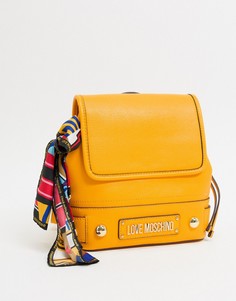 Желтый рюкзак с платком Love Moschino