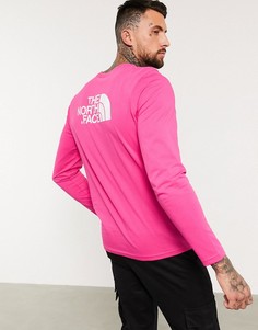 Темно-розовый лонгслив The North Face