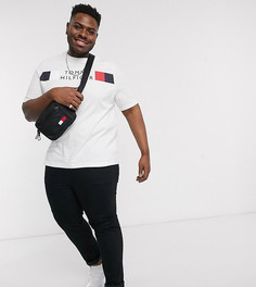 Белая футболка с логотипом на груди Tommy Hilfiger Big & Tall-Белый