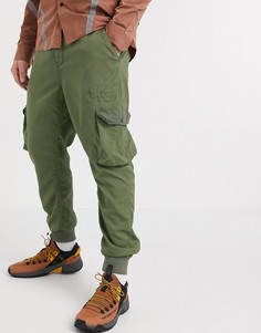 Брюки карго цвета хаки с манжетами Calvin Klein Jeans-Зеленый