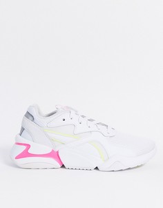 Бело-желтые сетчатые кроссовки Puma Nova-Мульти