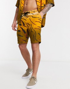 Шорты с тигровым принтом от комплекта Native Youth-Оранжевый