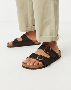 Замшевые сандалии Birkenstock Arizona-Коричневый