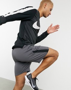Черный топ с молнией Nike Running Element