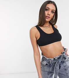 Черный кроп-топ DESIGN Petite