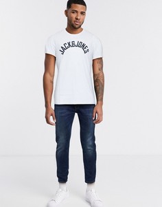 Футболка с логотипом на груди Jack & Jones-Белый