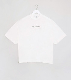 Oversized-футболка цвета слоновой кости с логотипом COLLUSION Unisex-Белый