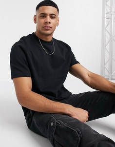 Черная плотная футболка из органического хлопка ASOS DESIGN-Черный