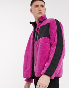 Розово-черная куртка с карманами ASOS DESIGN-Розовый