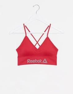 Красный бесшовный бюстгальтер Reebok