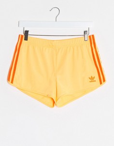 Оранжевые шорты с 3 полосками Adidas Originals-Оранжевый