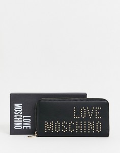 Кошелек с заклепками Love Moschino-Черный