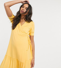 Платье мини с запахом ASOS DESIGN Maternity-Желтый