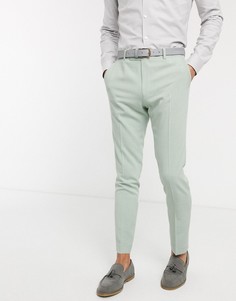 Светло-зеленые брюки скинни ASOS DESIGN wedding-Зеленый