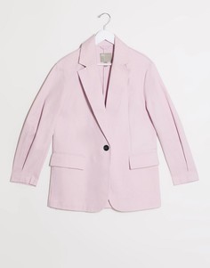 Пастельно-розовое пальто ASOS DESIGN-Коричневый