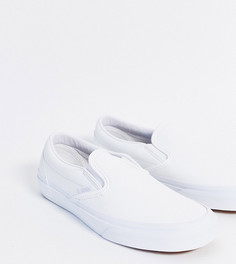 Белые кеды-слипоны из искусственной кожи Vans Classic эксклюзивно на ASOS-Белый