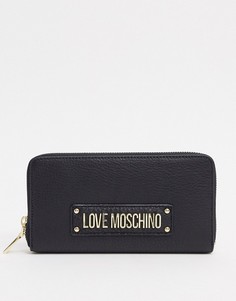 Черный большой кошелек Love Moschino