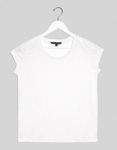 Белая футболка с овальным вырезом French Connection-Белый