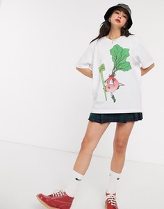 Футболка с принтом Love Moschino-Белый