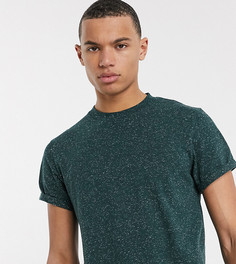 Зеленая футболка с отворотами на рукавах ASOS DESIGN Tall-Зеленый