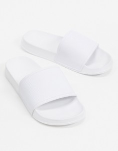 Белые шлепанцы ASOS DESIGN-Белый