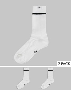 2 пары белых носков Nike Essential-Белый