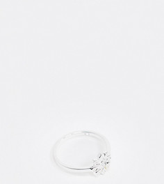 Серебряное кольцо с цветком ASOS DESIGN-Серебряный