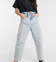 Синие джинсы с завышенной талией и эффектом кислотной стирки Reclaimed Vintage inspired The 96-Синий