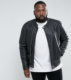 Черная куртка из искусственной кожи ASOS DESIGN Plus-Черный