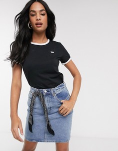 Футболка с короткими рукавами и контрастной отделкой Levis-Черный Levis®