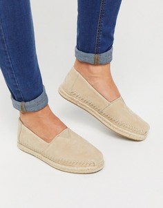 Светло-коричневые кожаные эспадрильи TOMS-Светло-коричневый