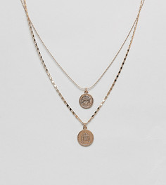 Золотистое ярусное ожерелье с подвесками-монетами ALDO Adrendavia-Золотой