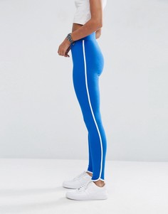 Леггинсы с контрастными полосками ASOS-Синий
