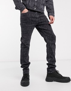 Черные зауженные джинсы с логотипом Calvin Klein Jeans-Черный