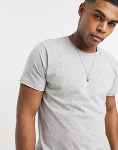 Футболка с необработанными краями Brave Soul-Серый