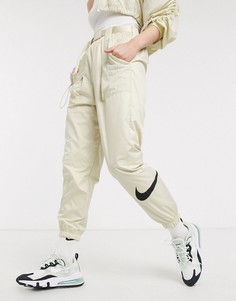 Брюки карго с поясом и логотипом-галочкой Nike-Белый