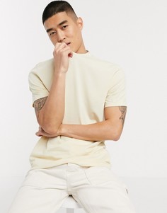 Желтая футболка из органического хлопка с круглым вырезом ASOS DESIGN-Желтый