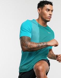Зеленая футболка Nike Running Rise 365 hybrid-Зеленый
